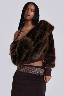 New Jaded London 316 Off The Shoulder Fur Jumper