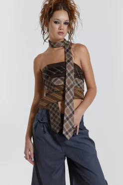Cheap Jaded London All Tied Up Wrap Around Corset Tie Top