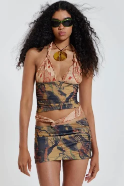 Cheap Jaded London Ammos Knotted Halterneck Top