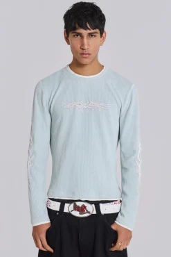 Sale Jaded London Aqua Tattoo Applique Tee