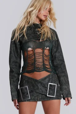 Shop Jaded London Assassin Ultra Cropped Jacket