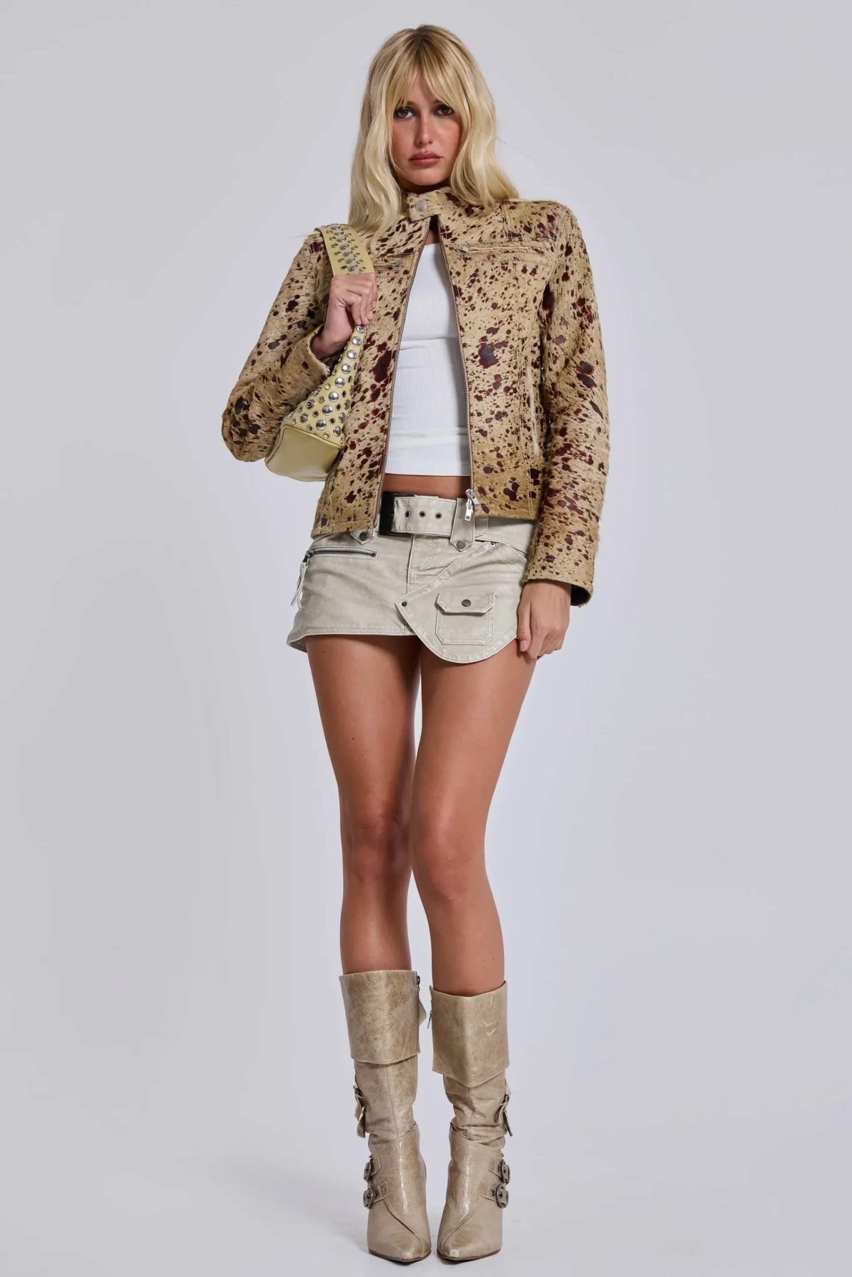 Discount Jaded London Axel Faux Leather Mini Skirt