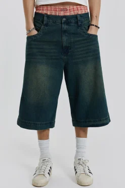 Cheap Jaded London Axle Sandblast Denim Jorts