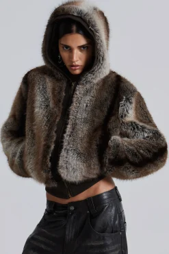 Cheap Jaded London Bear Faux Fur Hooded Jacket