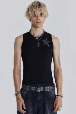 Cheap Jaded London Black Cosmo Vest