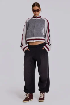 Outlet Jaded London Black Cuffed Baggy Monster Joggers