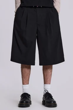 Cheap Jaded London Black Goliath Tailored Shorts