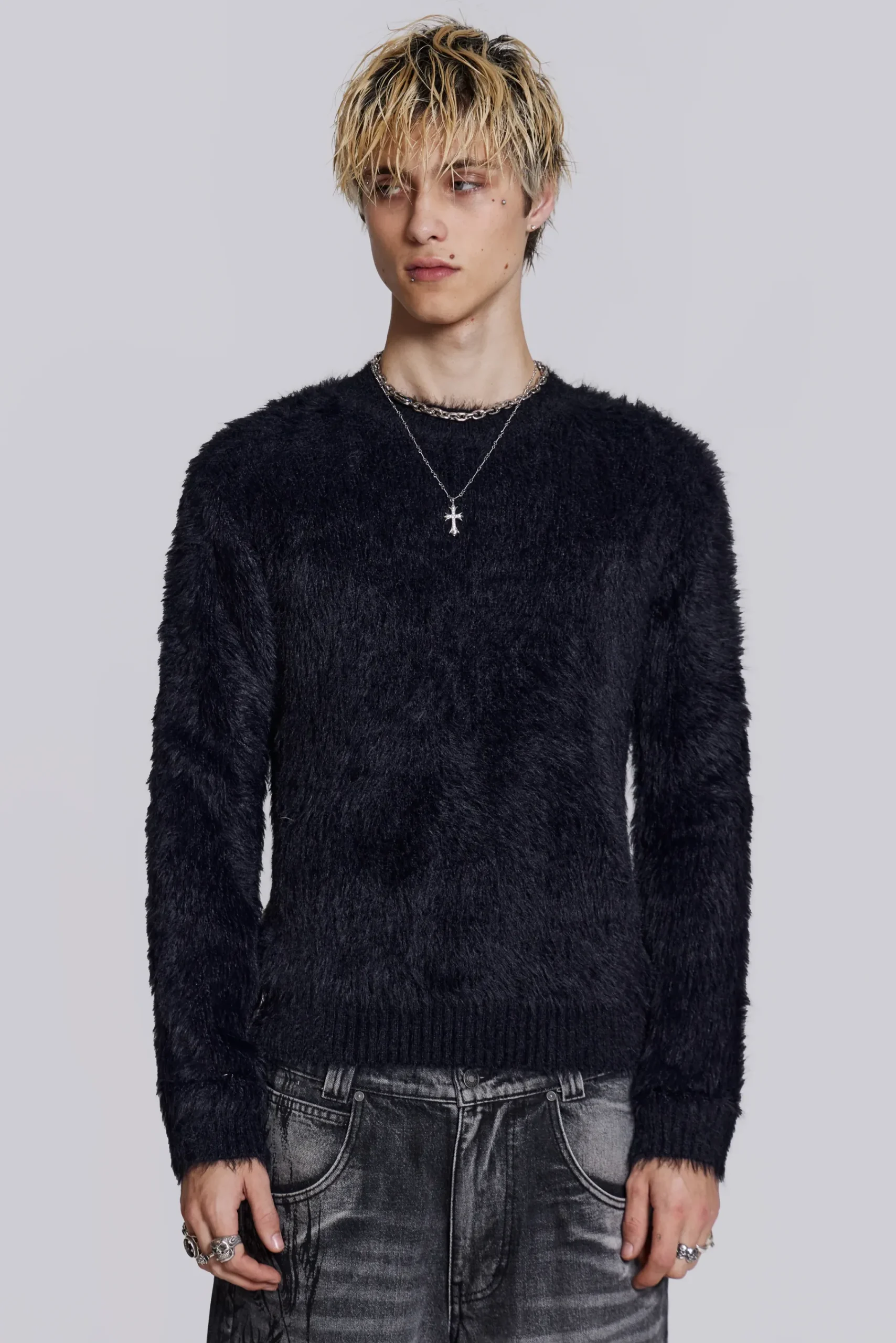 Online Jaded London Black Ominous Knit Jumper