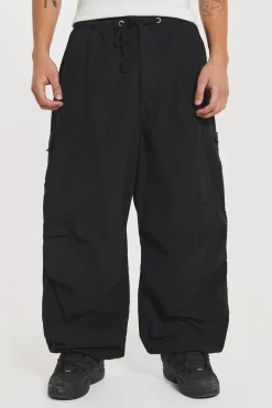 Best Sale Jaded London Black Parachute Cargo Pants
