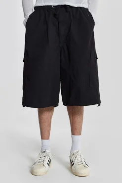 Cheap Jaded London Black Parachute Cargo Shorts