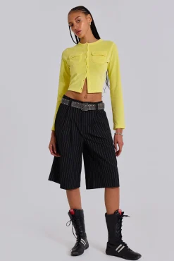 Store Jaded London Black Pinstripe Goliath Shorts