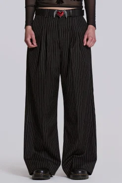 Best Jaded London Black Pinstripe Goliath Suit Pants