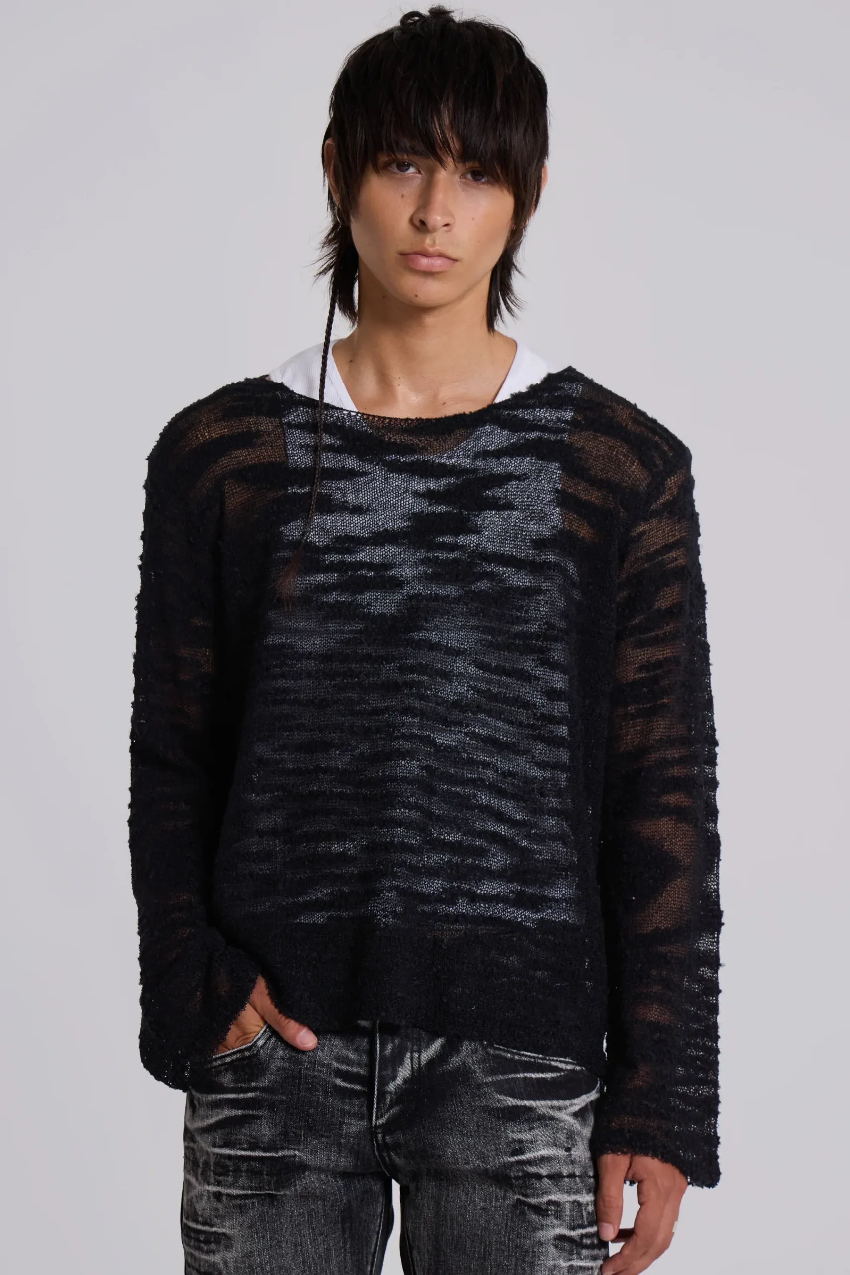 Best Jaded London Black Stray Knit