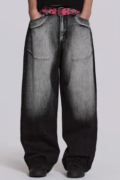 Clearance Jaded London Black White Wash XL Colossus Jeans