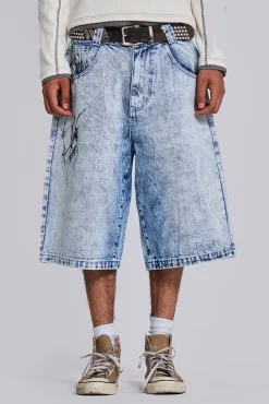 Store Jaded London Blue Decal Jorts