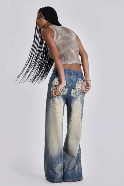 Cheap Jaded London Blue Ethereal Colossus Jeans