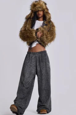 Best Jaded London Charcoal Leopard Monster Joggers