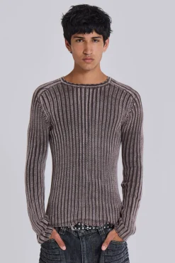 Sale Jaded London Chocolate Brown Vault Knit