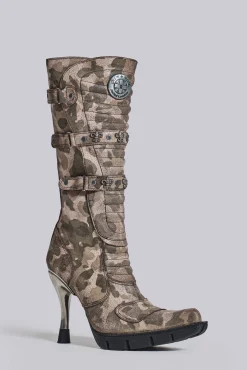 Online Jaded London Combat Camo Boots