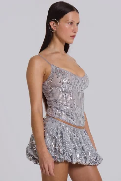 Clearance Jaded London Cosmic Sequin Puffball Micro Skirt