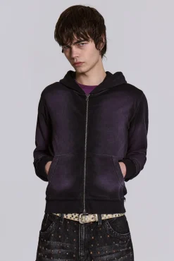 Online Jaded London Deep Purple Fade Mini Monster Hoodie
