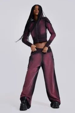 Hot Jaded London Deep Red Fade Mini Monster Hoodie
