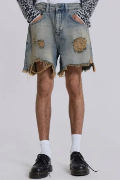 New Jaded London Dirty Bleach Revenge Jorts