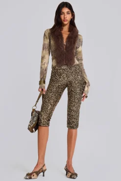 Hot Jaded London Dirty Cash Sequin Capris