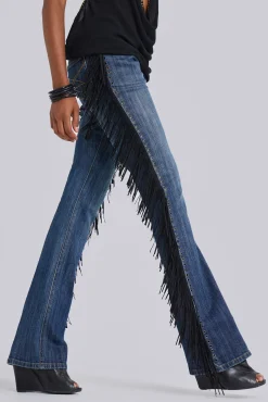 Outlet Jaded London El Topo Fringe Bootcut Jeans