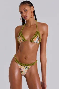 Best Sale Jaded London Fatale Ruffle Bikini Bottoms in Sunrise Bloom