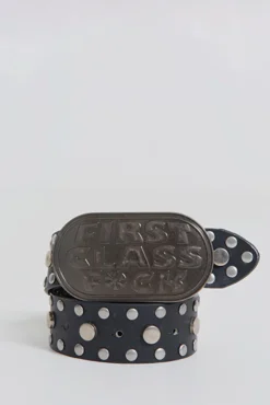 Sale Jaded London First Class Black Leather Belt
