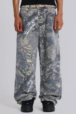 Sale Jaded London Forest Camo Colossus Jeans
