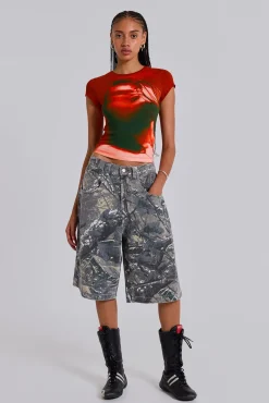 Hot Jaded London Forest Camo Colossus Jorts