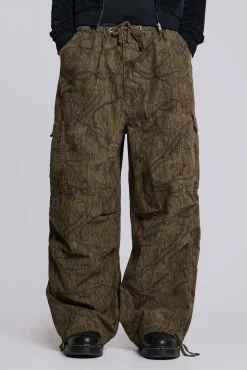 Fashion Jaded London Forest Camo Parachute Pants