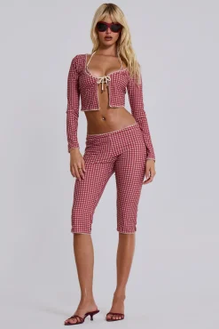 Best Sale Jaded London Freda Gingham Swim Capri Trousers