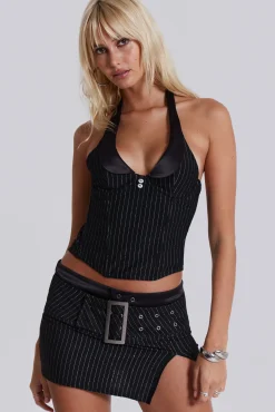 Cheap Jaded London Girlfriend Belted Mini Skirt