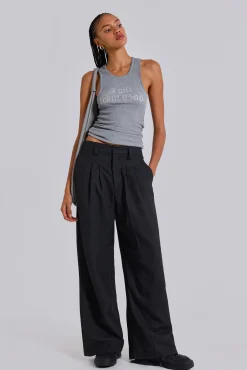 Clearance Jaded London Goliath Charcoal Suit Pants