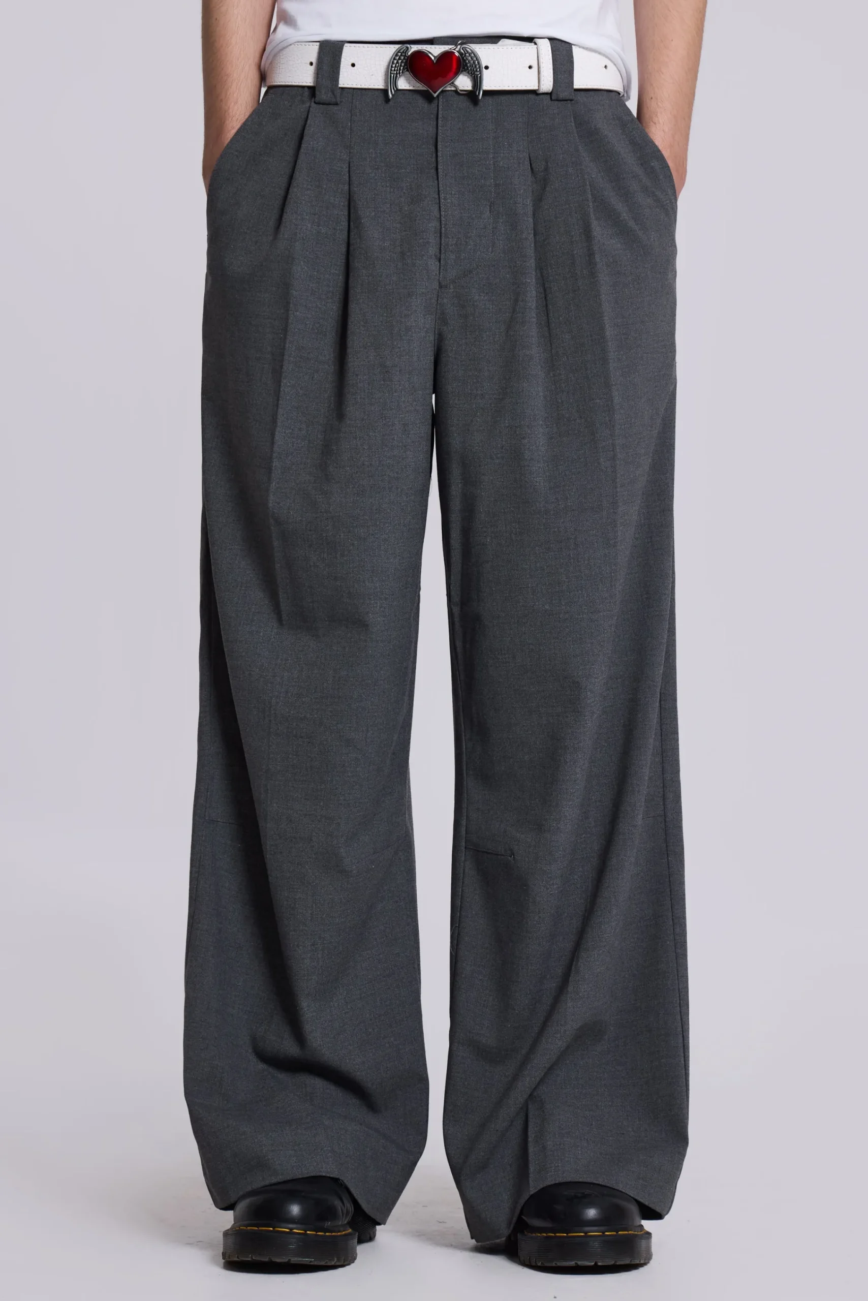 New Jaded London Goliath Grey Suit Pants