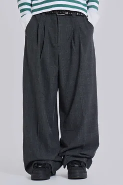 Discount Jaded London Grey Check Goliath Suit Trousers