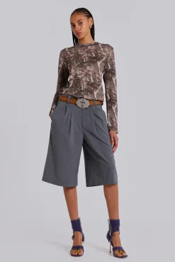 Outlet Jaded London Grey Goliath Tailored Shorts