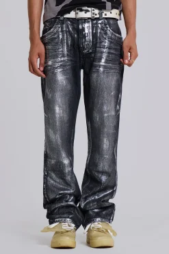 Sale Jaded London Gunmetal Reed Jeans