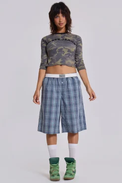 Outlet Jaded London Jano Check Boxer Jorts