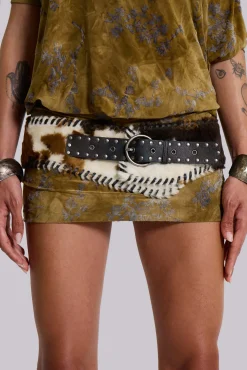Online Jaded London Kena Whipstitch Cow Belt