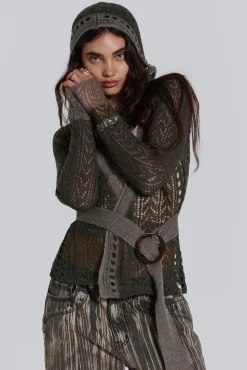 Best Sale Jaded London Kyra Hooded Knit Cardigan