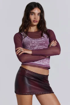 Store Jaded London Lia Top in Magenta