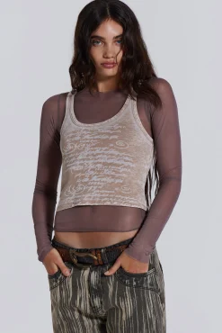 Hot Jaded London Lia Top in Taupe