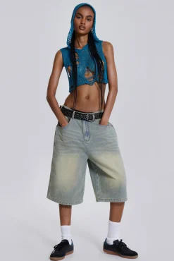 New Jaded London Light Wash Jumbo Jorts