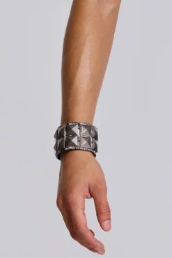 Discount Jaded London Mamba Studded Cuff Bracelet