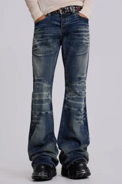 Clearance Jaded London Mid Blue Drift Jeans