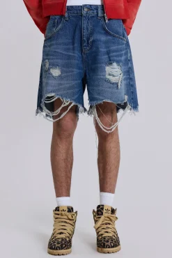 Cheap Jaded London Mid Blue Revenge Jorts